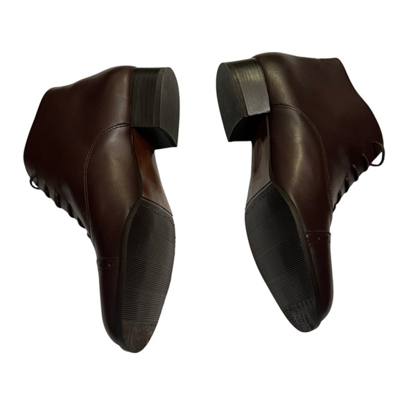Vintage Etienne Aigner Leather Lace Ankle Boots Booties Brown 8N NWOT - Picture 4 of 14